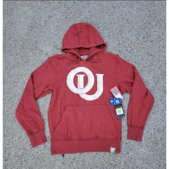 Nike University of Oklahoma Sooners Hooded Sweatshirt Burgundy Sz S NWT - Picture 1 of 4